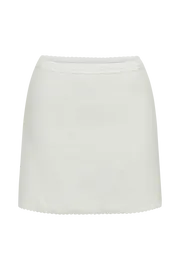 Meshki Skirts Women Kyra Waffle Mini Skirt 8211 White White