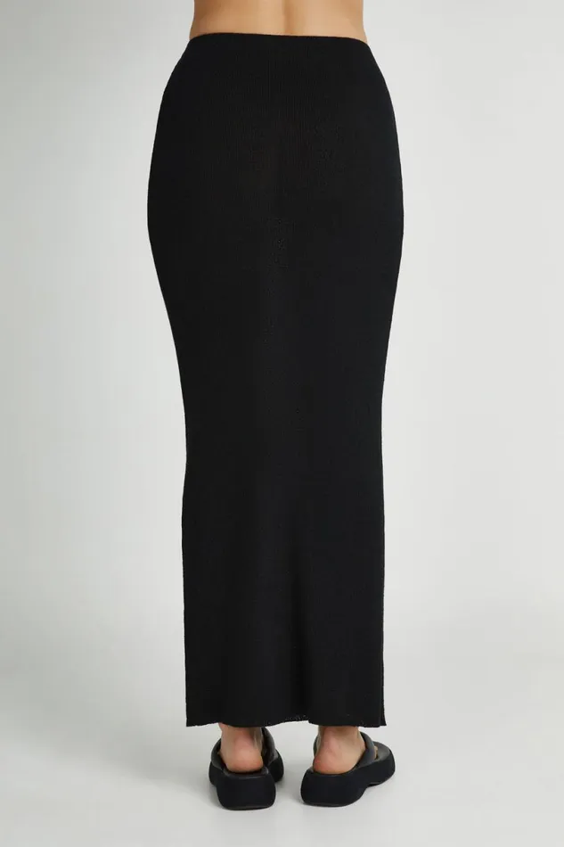 Meshki Skirts Women Maribelle Knit Maxi Skirt 8211 Black Black