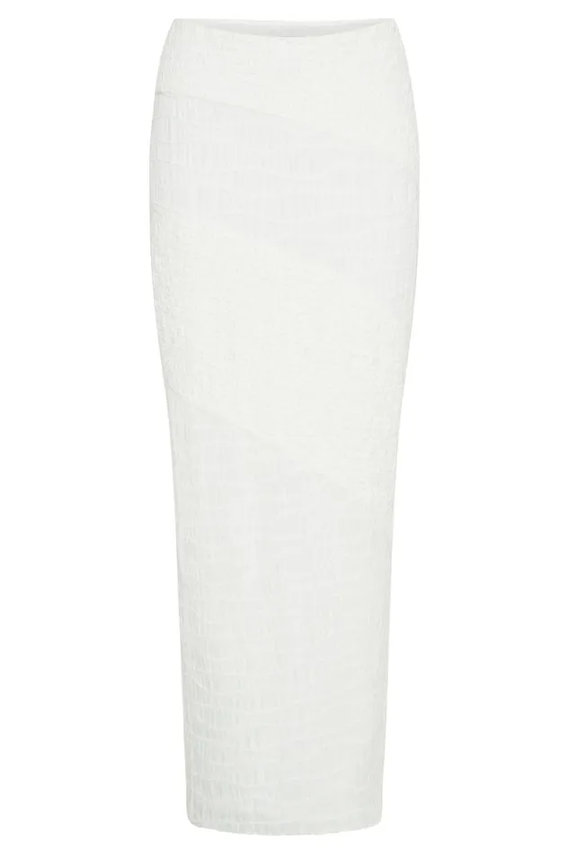 Meshki Skirts Women Nyah Textured Midi Skirt 8211 White White