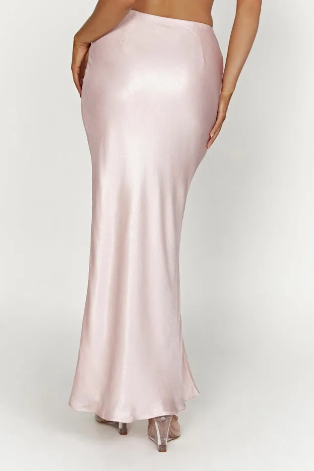 Meshki Skirts Women Raine Satin Maxi Skirt 8211 Blush Pink Blushpink