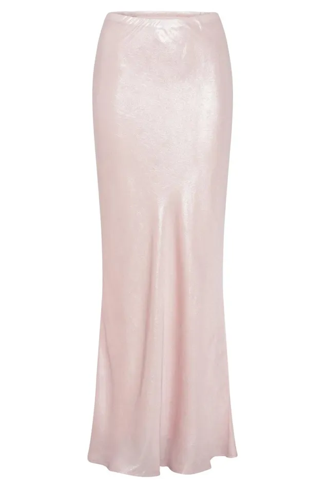 Meshki Skirts Women Raine Satin Maxi Skirt 8211 Blush Pink Blushpink