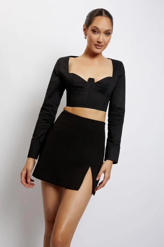 Meshki Skirts Women Romee Mini Skirt 8211 Black Black
