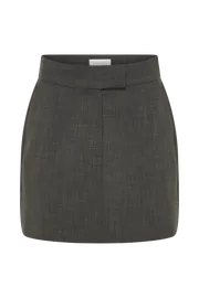 Meshki Skirts Women Sayer Textured Mini Skirt 8211 Charcoal Charcoal