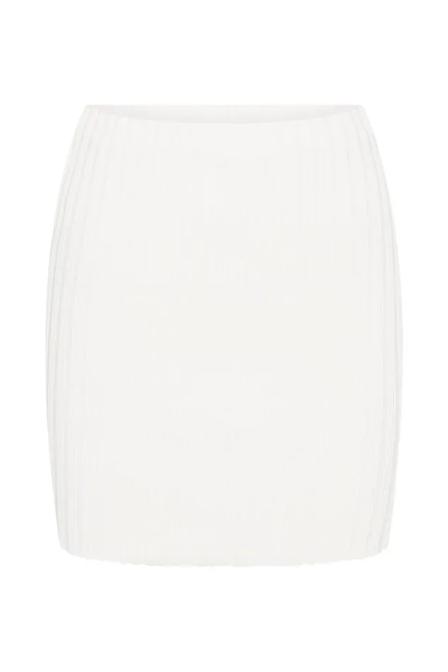 Meshki Skirts Women Shiloh Low Rise Knit Mini Skirt 8211 Off White Offwhite