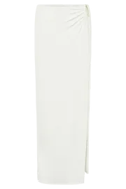 Meshki Skirts Women Suri Slinky Maxi Skirt With Hardware 8211 White White
