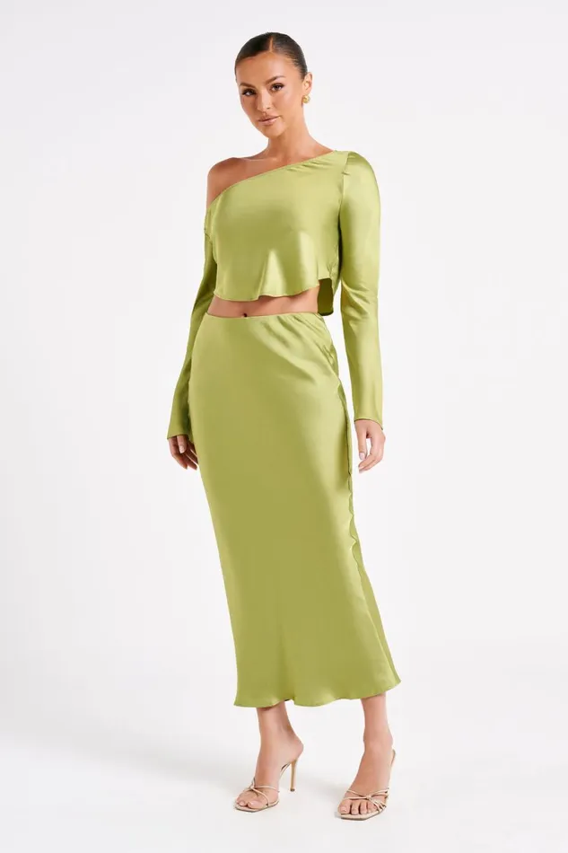 Meshki Skirts Women Violeta Satin Maxi Skirt 8211 Parakeet Green Parakeetgreen Meshki Skirts Women Violeta Satin Maxi Skirt 8211 Parakeet Green Parakeetgreen