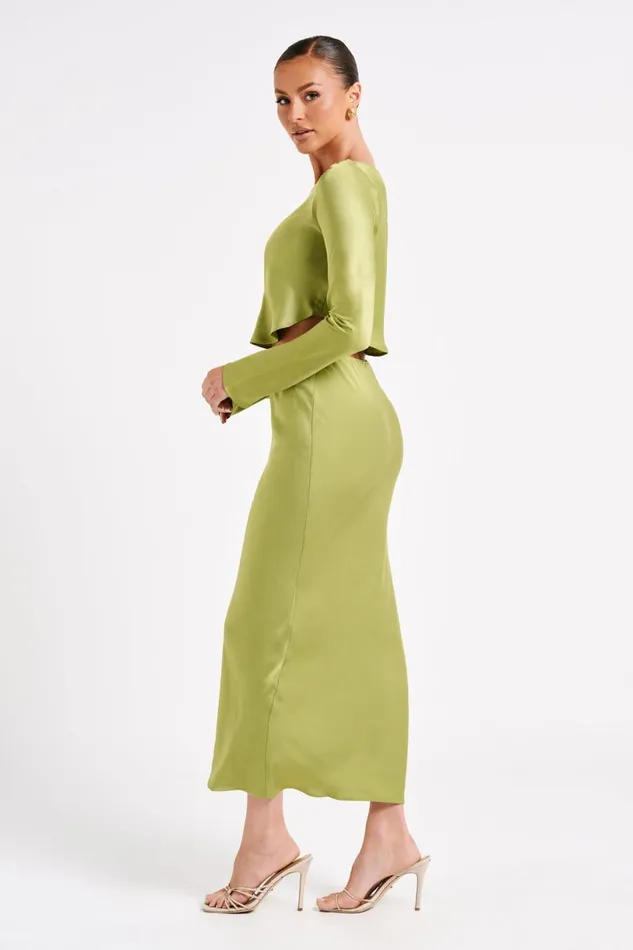 Meshki Skirts Women Violeta Satin Maxi Skirt 8211 Parakeet Green Parakeetgreen Meshki Skirts Women Violeta Satin Maxi Skirt 8211 Parakeet Green Parakeetgreen