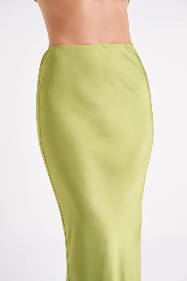 Meshki Skirts Women Violeta Satin Maxi Skirt 8211 Parakeet Green Parakeetgreen Meshki Skirts Women Violeta Satin Maxi Skirt 8211 Parakeet Green Parakeetgreen