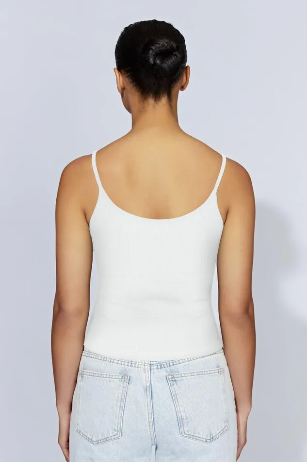 Meshki Sleeveless Tops Women Alexis Ribbed Cami Longline Top 8211 White White