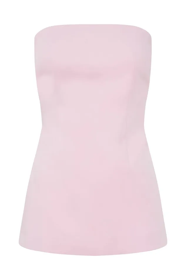 Meshki Sleeveless Tops Women Astrid Strapless Back Tie Top 8211 Blush Pink Blushpink