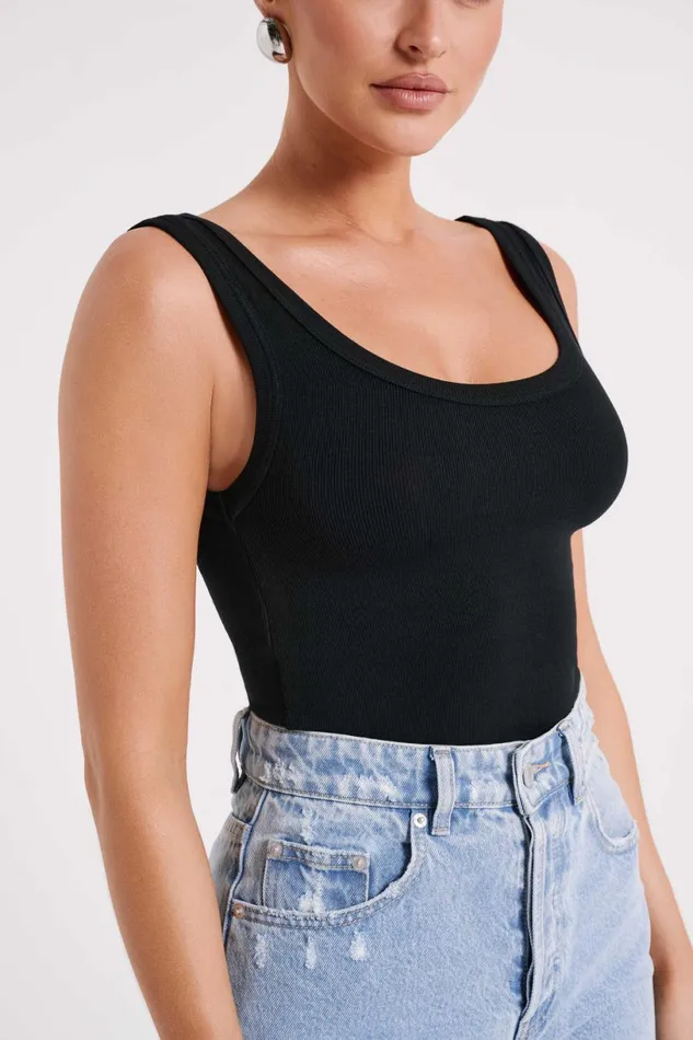 Meshki Sleeveless Tops Women Chandler Modal Tank Top 8211 Black Black