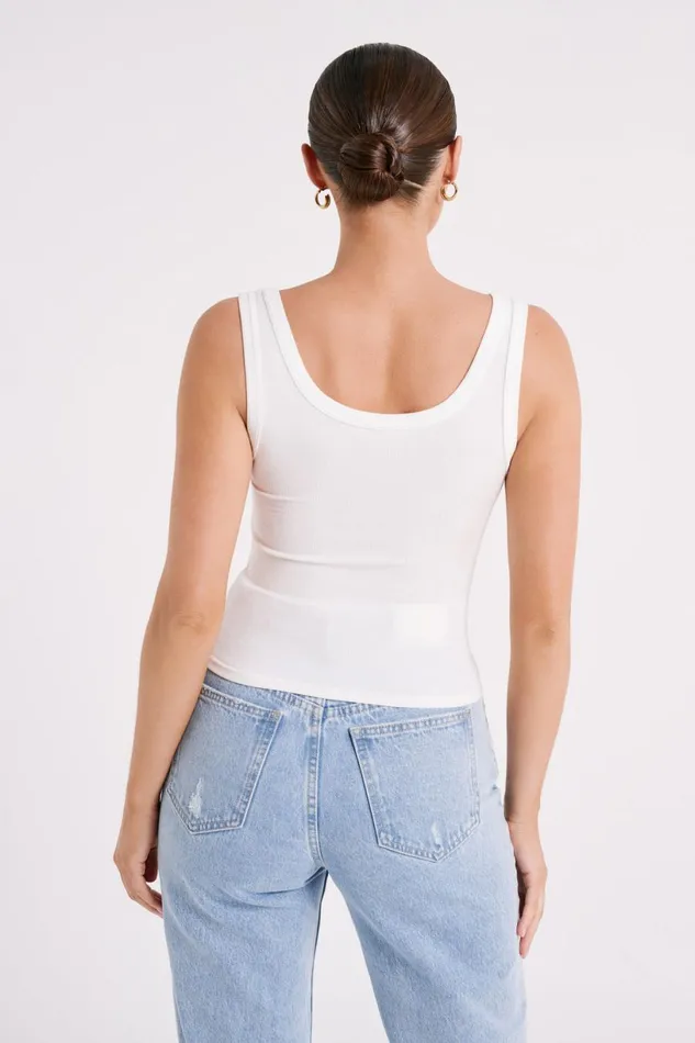 Meshki Sleeveless Tops Women Chandler Modal Tank Top 8211 White White