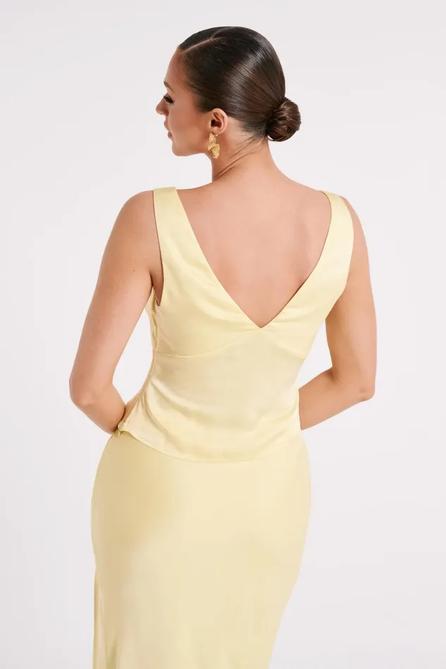 Meshki Sleeveless Tops Women Edie Satin Top 8211 Yellow Yellow