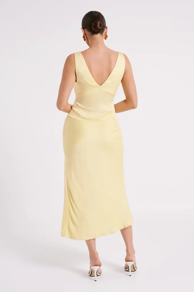 Meshki Sleeveless Tops Women Edie Satin Top 8211 Yellow Yellow