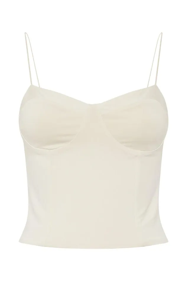Meshki Sleeveless Tops Women Kaitlyn Sweetheart Thin Strap Top 8211 Cream Cream Meshki Sleeveless Tops Women Kaitlyn Sweetheart Thin Strap Top 8211 Cream Cream