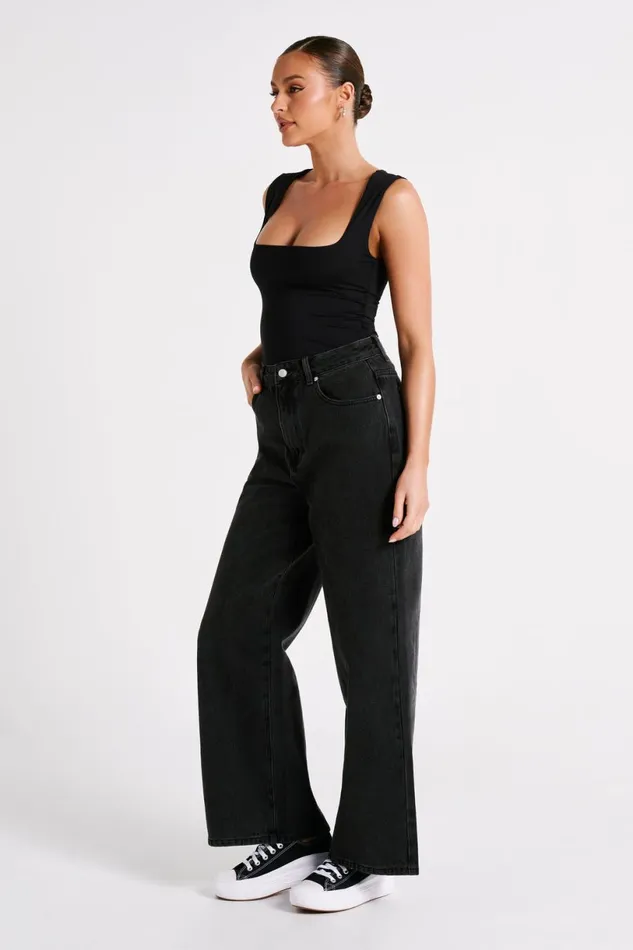 Meshki Sleeveless Tops Women Linley Recycled Nylon Long Line Top 8211 Black Black