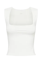 Meshki Sleeveless Tops Women Linley Recycled Nylon Long Line Top 8211 White White