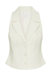 Meshki Sleeveless Tops Women Mura Suiting Vest 8211 Ivory Ivory