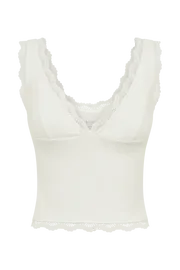 Meshki Sleeveless Tops Women Roselyn Sleeveless Lace Cami Top 8211 White White