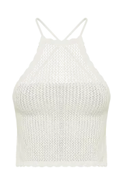 Meshki Sleeveless Tops Women Sylvana Crochet Halter Top 8211 White White Meshki Sleeveless Tops Women Sylvana Crochet Halter Top 8211 White White