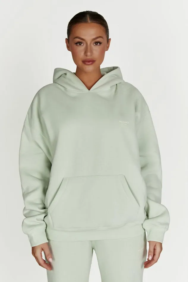 Meshki Sweaters and Hoodies Women Bernie Oversized Unisex Hoodie 8211 Light Sage Lightsage Meshki Sweaters and Hoodies Women Bernie Oversized Unisex Hoodie 8211 Light Sage Lightsage