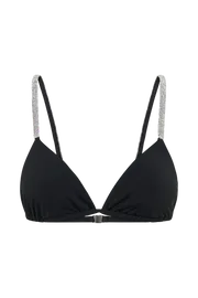 Meshki Swimwear Women Finley Diamante Band Recycled Bikini Top 8211 Black Black