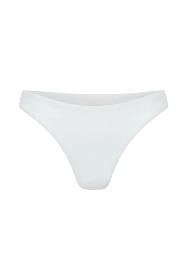 Meshki Swimwear Women Rosie Recycled Nylon Cheeky Cut Bikini Bottoms 8211 White White