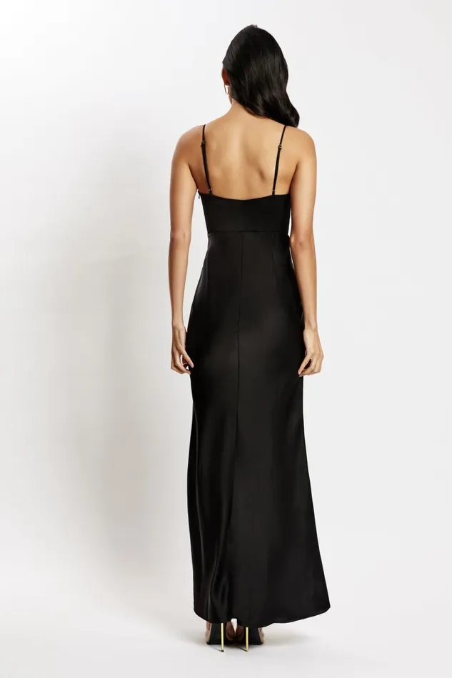Meshki Wedding Guests Women Desirie Corset Maxi Dress 8211 Black Black