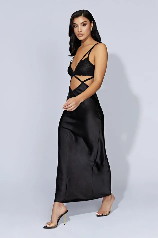 Meshki Wedding Guests Women Seraphine Lace Maxi Dress 8211 Black Black Meshki Wedding Guests Women Seraphine Lace Maxi Dress 8211 Black Black