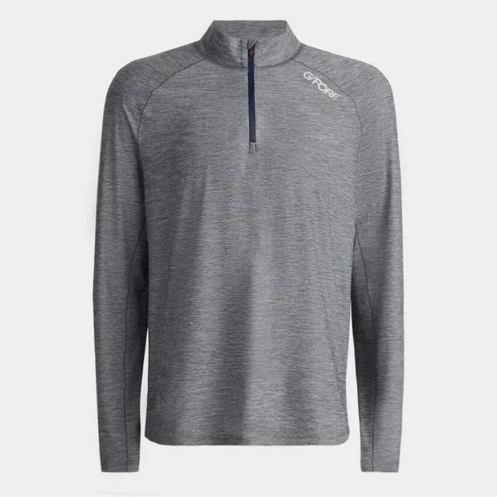 Mid Layers Men GFORE STRETCH TECH QUARTER ZIP LONG SLEEVE PULLOVER Heather Grey Mid Layers Men GFORE STRETCH TECH QUARTER ZIP LONG SLEEVE PULLOVER Heather Grey