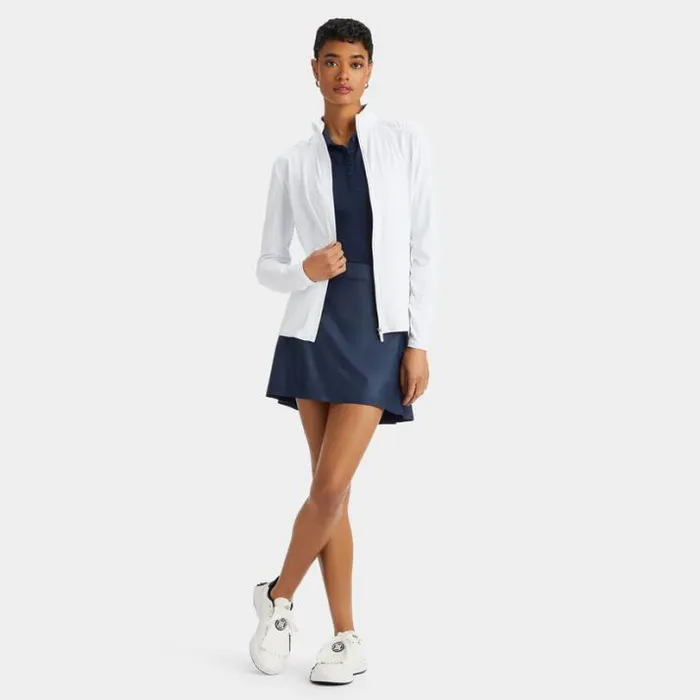 Mid Layers Women GFORE FEATHERWEIGHT SILKY TECH NYLON FULL ZIP MID LAYER Snow