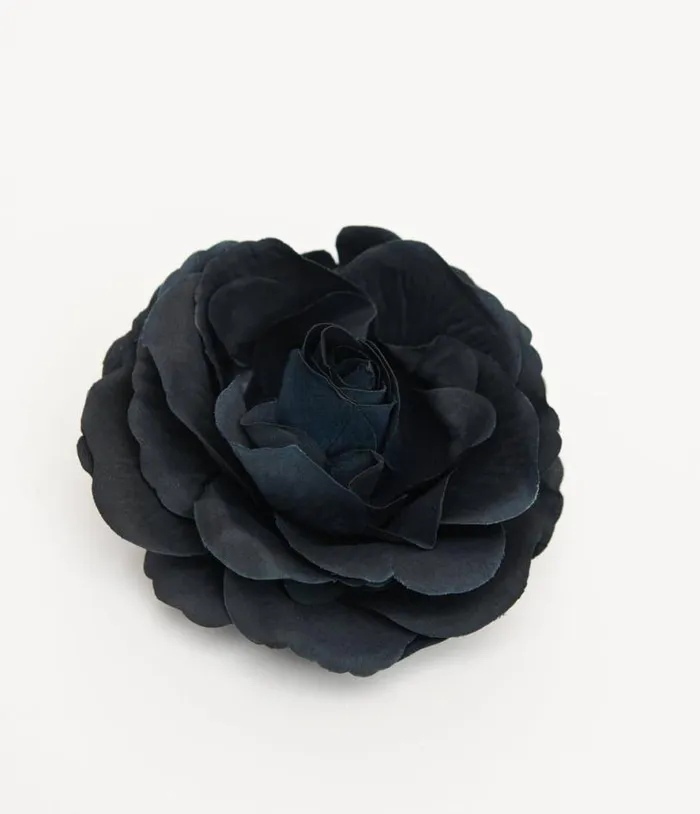 Midnight Rose Hair Flower Accessories Unique Vintage Hair Clips