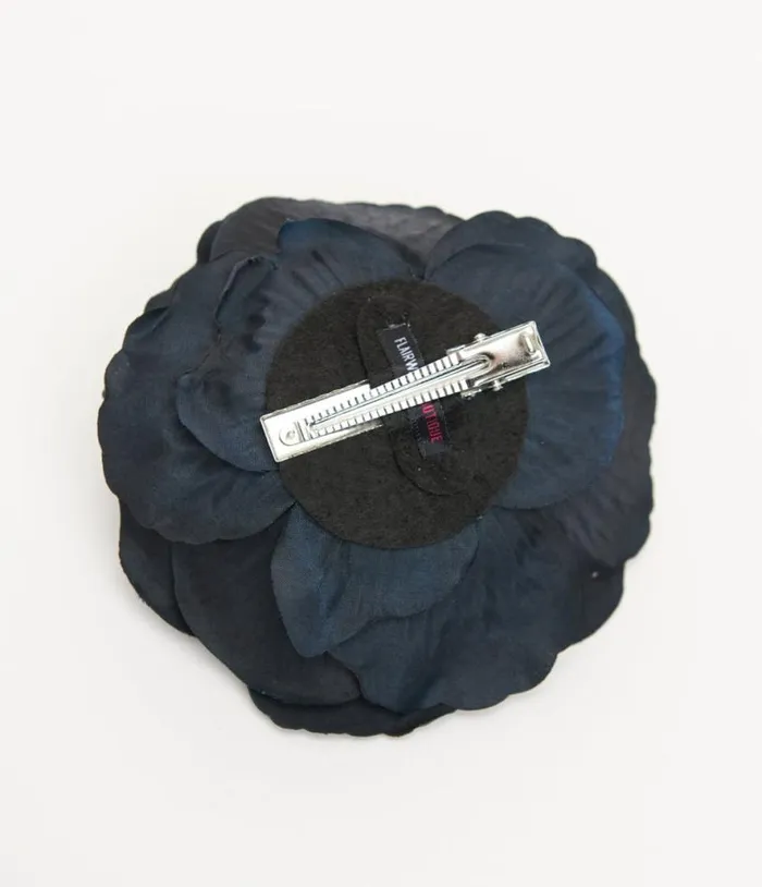 Midnight Rose Hair Flower Accessories Unique Vintage Hair Clips