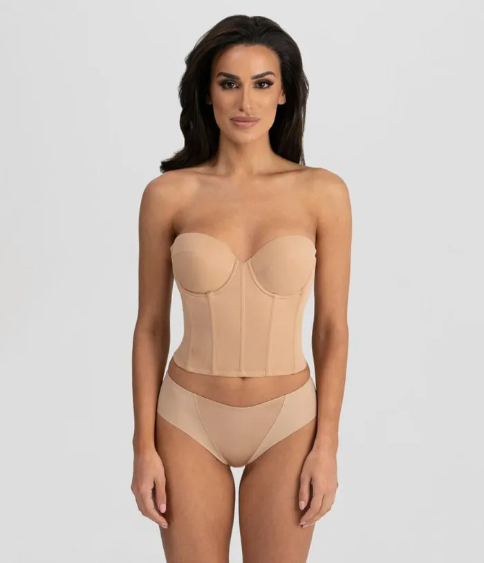 Mocha Backless Strapless Brie Bridal Bra Accessories Unique Vintage Lingerie and Shapewear