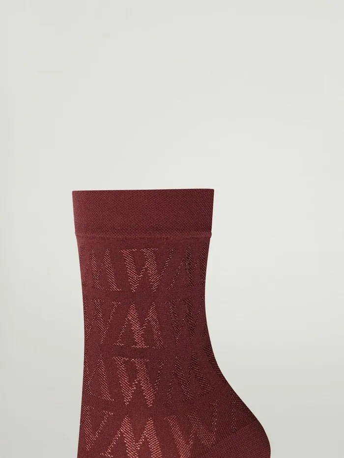 Monogram Jacquard Socks Port Royale Women Wolford Socks