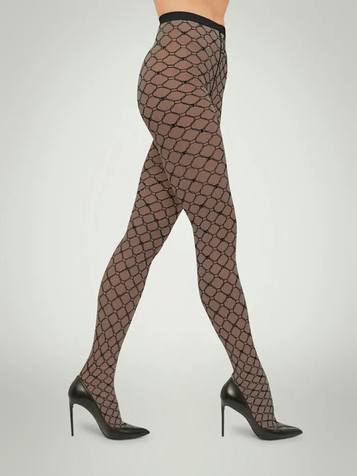 Monogram Tights Black Women Wolford Tights