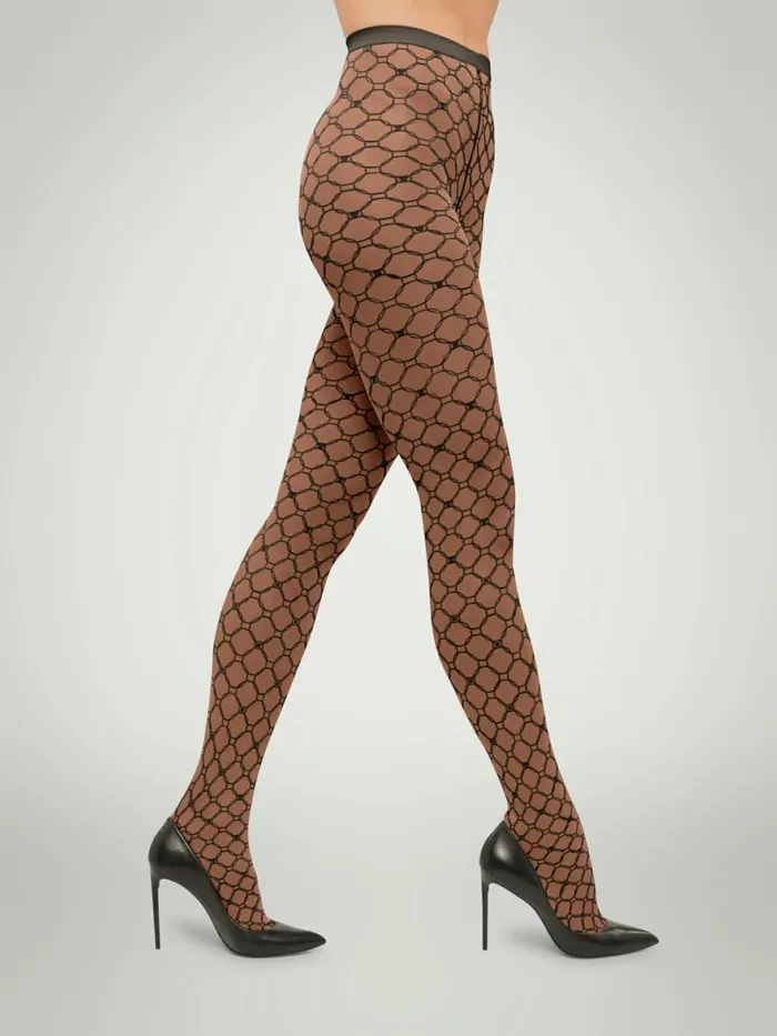 Monogram Tights Umber Women Wolford Tights