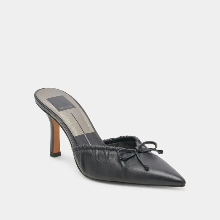 Mules and Clogs Shop Dolce Vita Kairi Heels Black Leather Black Leather