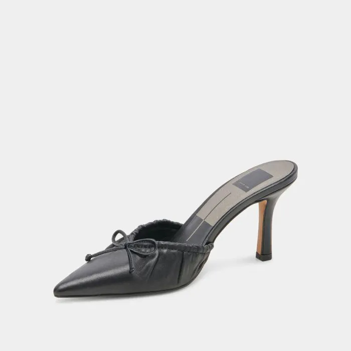 Mules and Clogs Shop Dolce Vita Kairi Heels Black Leather Black Leather