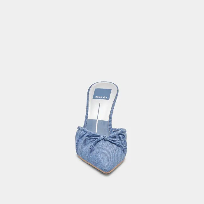Mules and Clogs Shop Dolce Vita Kairi Heels Blue Denim Blue Denim
