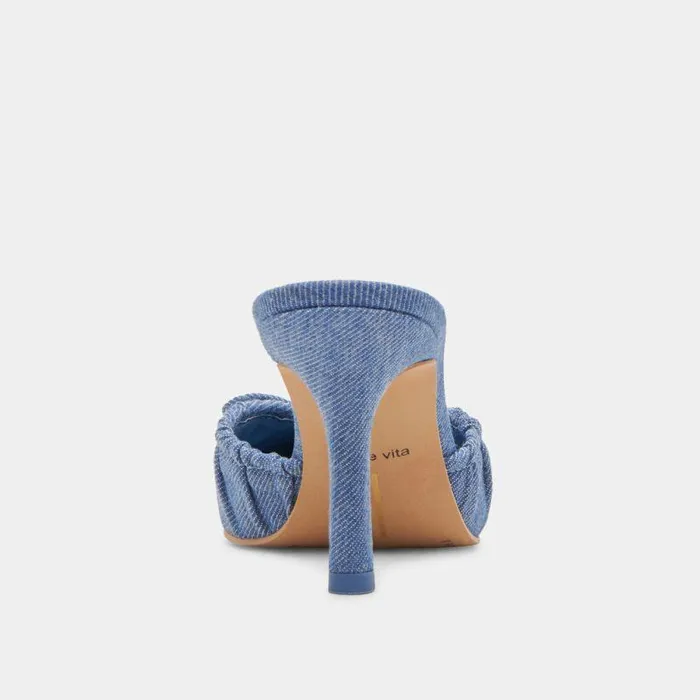 Mules and Clogs Shop Dolce Vita Kairi Heels Blue Denim Blue Denim