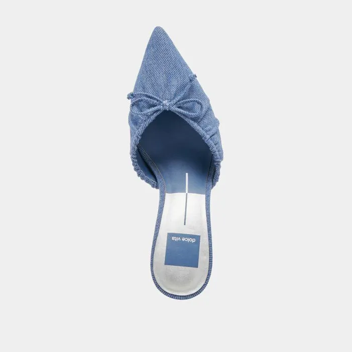 Mules and Clogs Shop Dolce Vita Kairi Heels Blue Denim Blue Denim