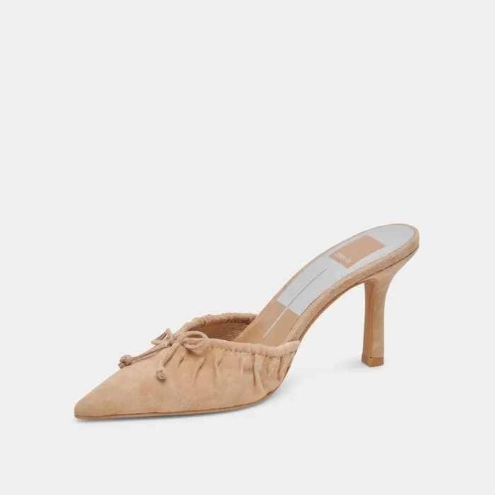 Mules and Clogs Shop Dolce Vita Kairi Heels Camel Suede Camel Suede