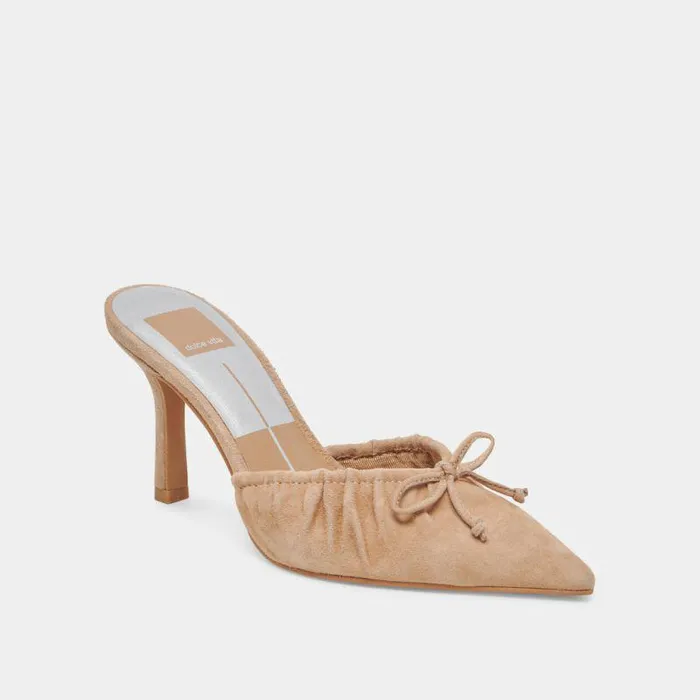Mules and Clogs Shop Dolce Vita Kairi Heels Camel Suede Camel Suede