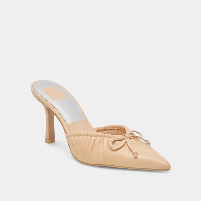 Mules and Clogs Shop Dolce Vita Kairi Heels French Vanilla Leather French Vanilla Leather