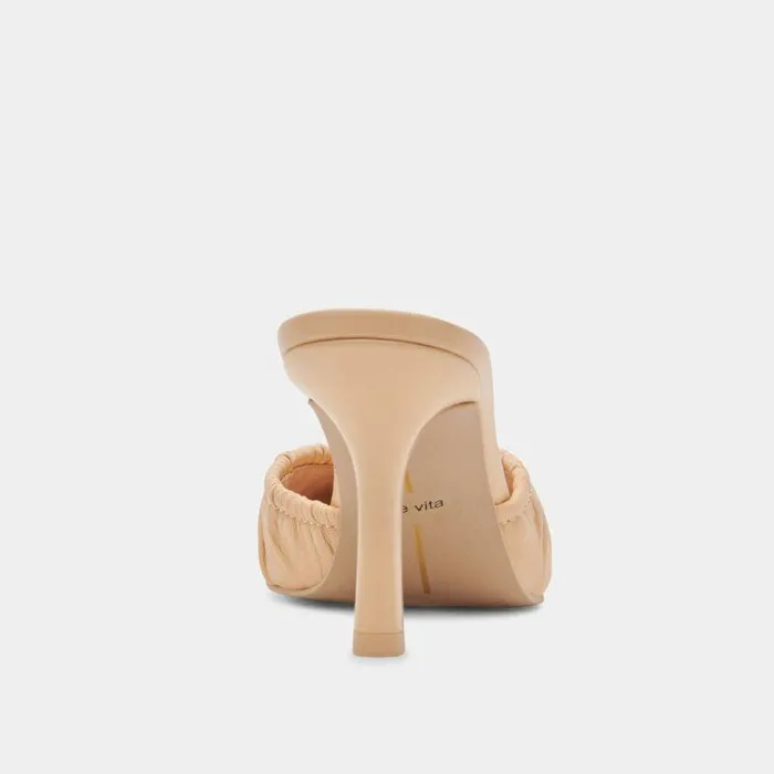 Mules and Clogs Shop Dolce Vita Kairi Heels French Vanilla Leather French Vanilla Leather