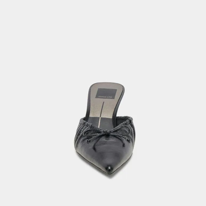 Mules and Clogs Shop Dolce Vita Kairi Mid Heels Midnight Crinkle Patent Midnight Crinkle Patent