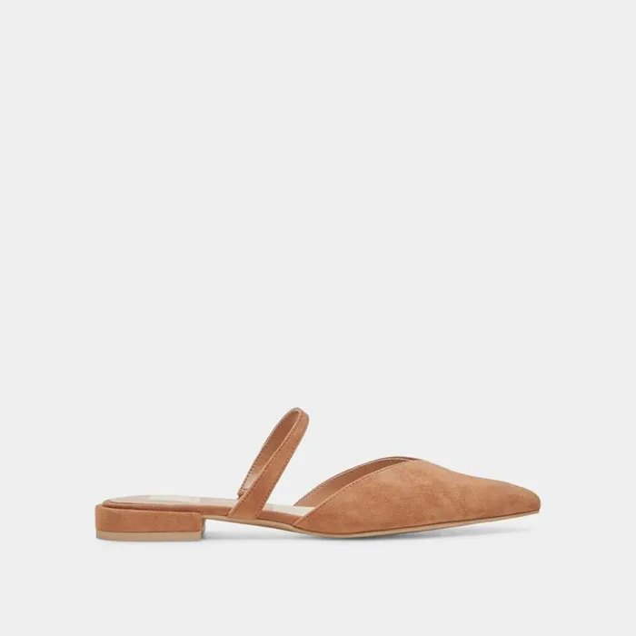 Mules and Clogs Shop Dolce Vita Kanika Flats Brown Suede Brown Suede