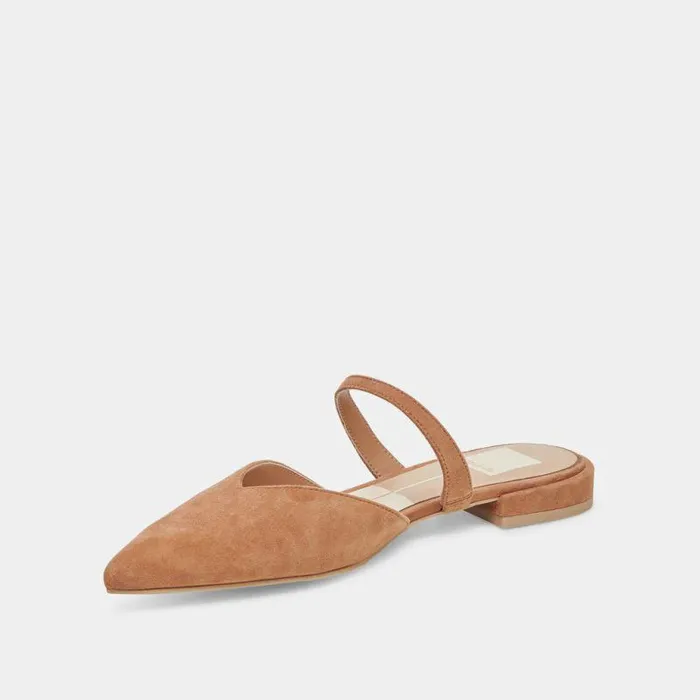 Mules and Clogs Shop Dolce Vita Kanika Flats Brown Suede Brown Suede