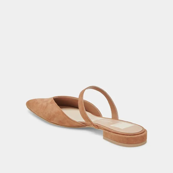 Mules and Clogs Shop Dolce Vita Kanika Flats Brown Suede Brown Suede